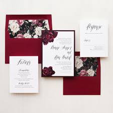 Check spelling or type a new query. Red Burgundy Wedding Invitations Floral Beacon Lane