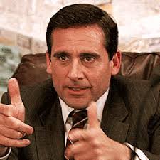 television, the office, michael scott, finger guns, pew pew, shots fired,  stress relief