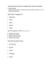 4) anoman diutus prabu ramawijaya menyang ngendi? Tugas B Jawa Kelas 10 Minggu 2