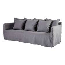 By innovative textile solutions (1) ultimate faux suede gray sofa protector. Bronte Ash Grey Slipcover Sofa Italian Linen