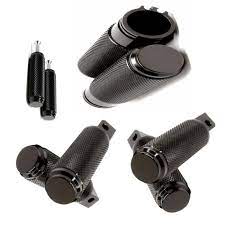 Big Dog Grips Foot Pegs Passenger Pegs Toe Pegs Combo Black Anodized Usa Made Custom Harleys Harley Davidson Custom Bike Motorcycle Harley