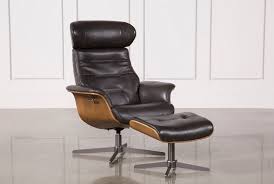Amala Dark Grey Leather Reclining Swivel Chair With Adjustable Headrest And Ottoman Chair And Ottoman Best Leather Sofa Recliner With Ottoman