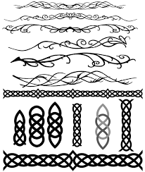 Celtic And Elvish Decoration Flourish Vectors Celtic Tattoos Celtic Designs Celtic Patterns
