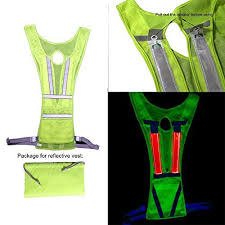 Higo Led Reflective Vest High Visibility Safety Running Vest Glow In The Dark Reflective Running Gear For Runn Reflective Vest Running Accessories Running Vest