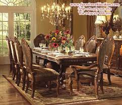 Desain Kursi Meja Makan Klasik Spesifikasi Meja Makan Jati Ukiran Jepara Desainer Meja Makan Jati M Square Dining Room Table Aico Furniture Dining Room Table