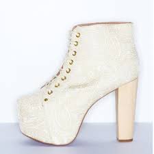Cold Feet By Jeffrey Campbell Lita Brocade Ivory Jeffrey Campbell Shoes Indie Wedding Shoes Ivory Bridal Shoes
