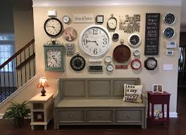 Here Is Our Miller Time Wall Of Clocks Clock Wall Decor Wall Decor Living Room Home Decor