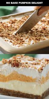 No Bake Pumpkin Delight Pumpkin Delight Dessert Recipes Pumpkin Delight Dessert Recipe