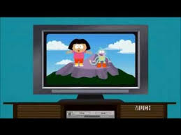 The set features a tv stand with two cabinets on the side and a shelf in the middle. South Park Ike Likes Dora The Explorer Youtube