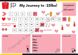 I will start now and reach my goal in 3 months. Printable Weight Loss Tracker 25 Pounds Premium Printable Templates