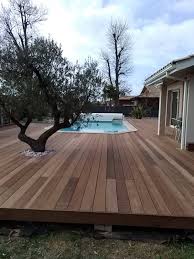 Lame de bois terrasse piscine. Terrasse Bois Attenante A La Maison En Lames De Caillebotis Itauba Lisse Et Contour De Piscine A Cestas Deck Caillebotis
