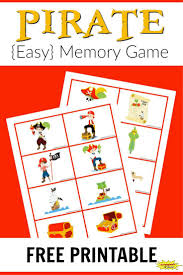 Pirate Memory Game Free Printable Memory Games Pirate Activities Pirate Games For Kids