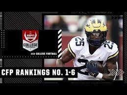 Top 6 College Playoff Rankinfs Football On Espn In 2021 Sports Latest Sports News Espn