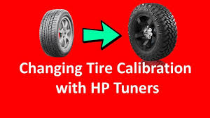 how to change tire calibration in hp tuners