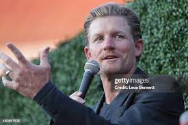 Defensive tackle Aaron Donald of the Los Angeles Rams and Former NFL...  News Photo