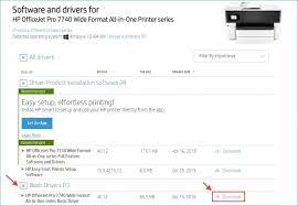 Click on above download link and save the file to your hard disk. Download Driver For Hp Officejet Pro 7740 Driver Easy