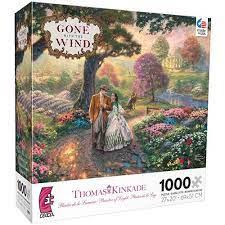 Very difficult to follow as picture on box does not show all small details. Thomas Kinkade Wb Movie Classics Gone With The Wind 1000 Piece Puzzle The Perfect Pastime For Anyone Who Loves The Cl Thomas Kinkade Gone With The Wind Thomas