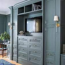 Gray Built In Bedroom Cabinets With Tv Built In Bedroom Cabinets Bedroom Built Ins Build A Closet
