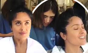 Salma Hayek 52 Celebrates Daughter Valentina S 11th Birthday By Letting The Child Cut Her Hair Daily Mail Online