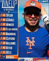 Mets @ Nationals Starting Lineup 2/23 : r/NewYorkMets