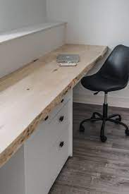 Diy Wall To Wall Desk Easy Live Edge Lemon Thistle Live Edge Desk Pallet Furniture Plans Pallet Furniture