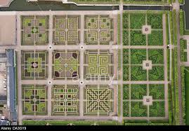 Stock Photo Villandry Garden Vertical Aerial View Indre Et Loire Loire Valley Centre France Parterre Garden Garden View Vertical Garden