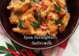 2 sudu besar serbuk kari ayam atau daging. Resepi Ayam Goreng Kari Buttermilk Kchup Ni Dikongsikan Resipinya Masakan Malaysia Pedas