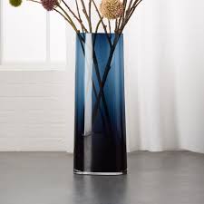 Ionia Tall Blue Glass Vase Reviews Cb2 Blue Glass Vase Floor Vase Decor Large Decorative Floor Vases