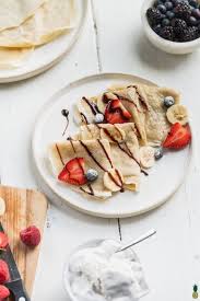 Classic Vegan French Crepes Easy 5 Ingredients Sweet Simple Vegan Recipe Sweet Crepes Vegan Breakfast Recipes Recipes