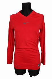 Details About Nike Pro Combat Womens Sweatshirt V Neck Red L