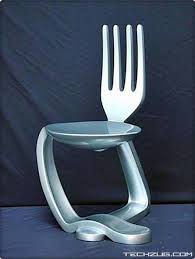 Unique Spoon And Fork Chair Silver Design Description From Popartdecoration Com I Searched For This On B Unique Chairs Design Unique Chair Unusual Furniture