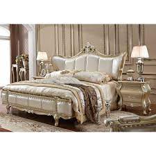 Luxury Design Champagne Silver King Size Queen Size Solid Wood Double Beds Classic France Style Bed Wallcorners Decor Your Home Life In 2021 Luxury Bedroom Furniture King Bedroom Sets