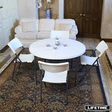 Quality glass dining tables available in a variety of sizes and finishes. Lifetime 48 4ft Round Commercial Table With 4 Chairs Costco Uk