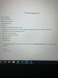 Profile for JMS 7th Grade