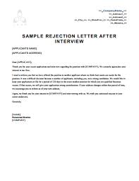 Rejection Letter Template Free Download Create Edit Fill And Print Wondershare Pdfelement Letter After Interview Rejection Letter Templates