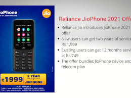 Jio phone 2 specifications, price. Jiophone 2021 Offer Allows Customers To Get 12 Months Of Service At Just Rs 749