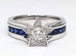 Pin By Jazzy Reyes On Weddings Dallas Cowboys Rings Unique Engagement Rings Diamond Star