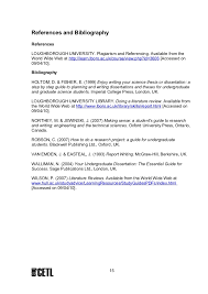 This guide on how to write literature review for thesis cannot be complete without including a bibliography. Writing A Literature Review Handout