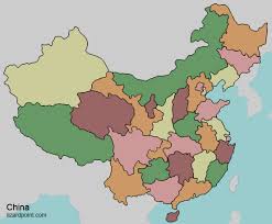 China blank map, showing provinces in different colors. Test Your Geography Knowledge China Provinces Lizard Point Quizzes