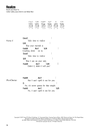 Realize By Colbie Caillat Guitar Chords Lyrics Guitar Instructor