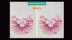 Kertas origami yang ketebalannya tipis sangat mudah untuk dibentuk. Cara Membuat Hiasan Dinding Diy How To Make A Wall Decoration Diy Paper Wall Hanging 4 Youtube