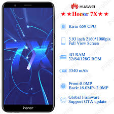 Shop honor 7x with 32gb memory cell phone (unlocked) black at best buy. Global Rom Honor 7x Mobile Phone 4gb 64gb 5 93 Inch Kirin 659 Octa Core Android 7 0 Fingerprint 3340mah Phone Octa Core Octa Corehuawei Honor Aliexpress