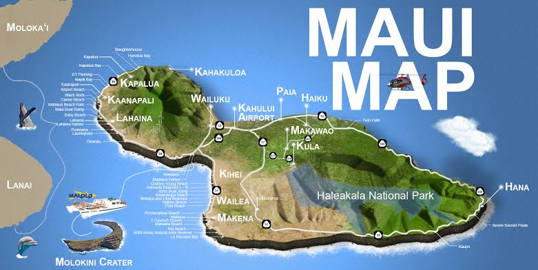 Maui Island map
