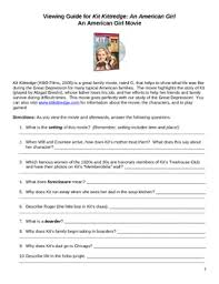 Kit Kittredge Viewing Guide By Cauble S Creations Tpt