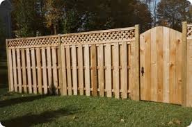 Board On Board Fence With Lattice Top Wood Fence Installation Wood Fence Design Fence Design
