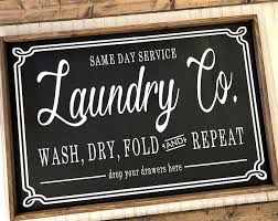 Black And White Laundry Room Signs Classic Farmhouse Black And White Laundry Co Sign Made By Junque 2 Jewels Laundrysign Farmhousesign Laundry Signs Laundry Room Decor Laundry Decor
