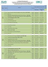 Download or print islamic calendar 2018 and check hijri dates with the list of holidays in 2018. Calendar Program 2019 Akademi Binaan Malaysia Facebook