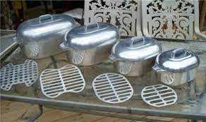Wagner Ware Magnalite 4263 4265 4267 4269 Oval Aluminum Roaster Set W Trivets Ms1 Queensofcookware Vintage Cookware Roaster How To Clean Aluminum