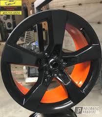 The amount of powder that is required for a job largely depends on the powder itself the application equipment and the technique. Prismatic Powders Orange And Black Powder Coated Camaro Wheels Powder Coating Wheels Camaro Wheels Powder Coating