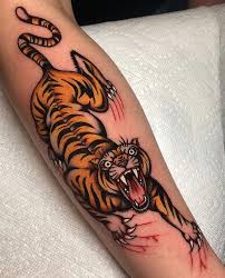 Maybe you would like to learn more about one of these? Tiger Tattoo Traditional Tiger Tattoo Tiger Forearm Tattoo Leopard Tattoos